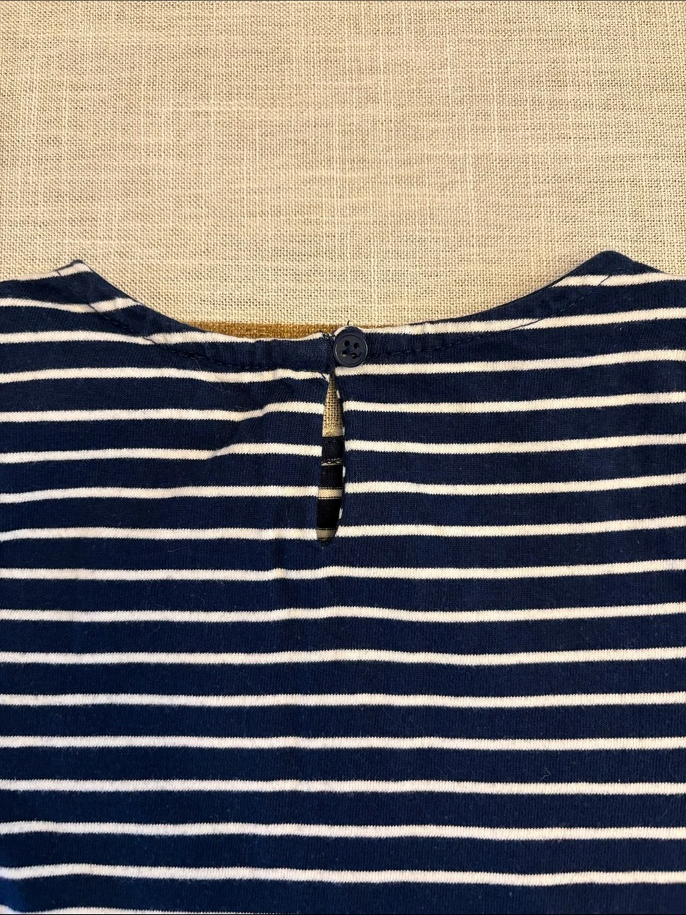 Carter's Navy and White Striped Dress with Playful Patches